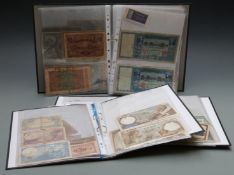 A collection of approximately 120, German banknotes, together with some USA notes, some replica