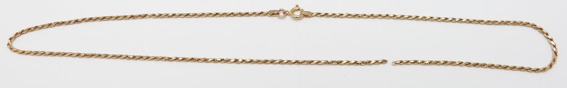 A 9ct gold necklace, 5.7g