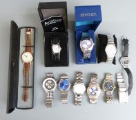 Eleven various wristwatches including Sekonda, Lorus, Beverly Hills etc, some in original boxes.