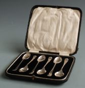 Cased set of six hallmarked silver teaspoons, Sheffield 1920 maker Larder & Burgess, weight 71g