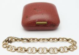 A 9ct gold bracelet made up of circular links, 14.2g