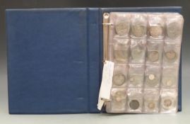 An amateur collection of largely English coins with some US dollars etc in an album, includes silver