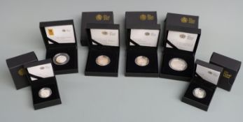 2011 Royal Mint silver proof cased coins comprising Prince Philip 50th Birthday crown, Mary Rose and