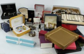 A large collection of costume jewellery including necklaces, brooches, watches, bracelets etc