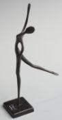 After Bodrul Khalique bronze sculpture of a lady, height 34cm