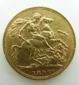 1895 Queen Victoria veiled head gold full sovereign