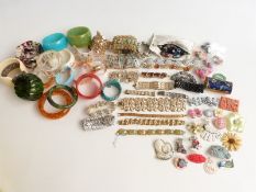 A collection of jewellery including Monet, Coro, Emmons, Jewelcraft and Sarah Coventry bracelets,
