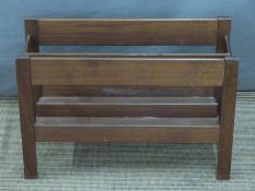 Retro possibly Danish magazine rack, length 50cm