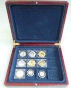 CM coins The Millionaires Collection comprising nine silver (three gold plated) coins representing