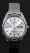 Seiko Presmatic gentleman's automatic wristwatch ref. 5106-9000 with day and date aperture, steel
