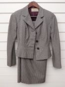David Simmons for Liberty of London, ladies two piece suit in houndstooth pattern, size 10