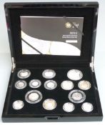 Royal Mint 2011 UK silver proof coin set in deluxe case with certificate
