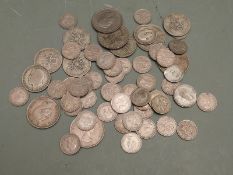 A small collection of pre-decimal UK cupro-nickel and pre 1947 silver coinage