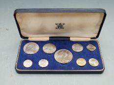 Royal Mint 1966 Bahama Islands 9 coin set 'Silver Family Collection'