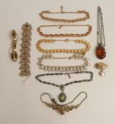 A collection of necklaces including two Jewelcraft, Miracle, Trifari etc