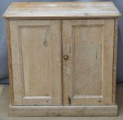 Pine two door cupboard, W77 x D45 x H75cm