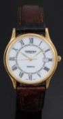 Constant gentleman's wristwatch ref. TL291 with date aperture, gold hands, black Roman numerals,