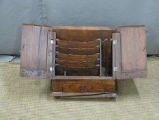 19thC or early 20thC stationery box or letter rack, W35 x D22 x H34cm