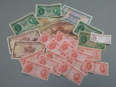 Twenty two Hong Kong banknotes 1940s onwards, various denominations from ten dollars down to ten