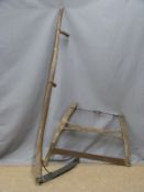 Scythe and a vintage saw