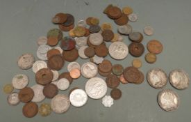 Three Victorian crowns comprising 1887, 1893 and 1894 and a quantity of further coins
