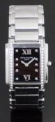 Patek Philippe Twenty-4 ladies wristwatch ref. 4910 with luminous hands, diamond markers, black
