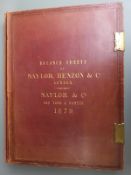 Tooled and gilt leather case titled 