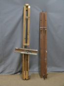 Two folding artist's easels, one marked Daler Rowney