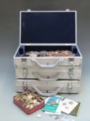 A large amateur collection of UK and overseas coinage and hammered museum copy coins together with a