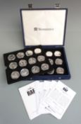 Westminster 'History of the RAF' silver coin set, comprising 36 silver crown sized coins, cased with