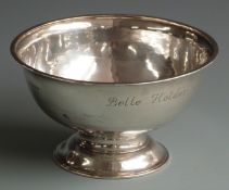 Guild of Handicraft Arts and Crafts hallmarked silver bowl with hammered finish, London 1990,