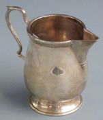 Hallmarked silver jug of baluster form, Birmingham 1969 maker Joseph Gloster Ltd, height 10cm weight
