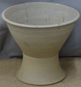 Pottery jardiniere on stand, diameter 53cm