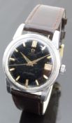 Omega Seamaster gentleman's automatic wristwatch ref. 2849 15 SC with date aperture, gold hands