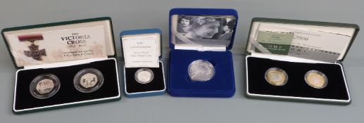 2006 Royal Mint silver proof cased coins comprising Brunel £2 two coin set, Victoria Cross fifty