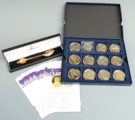 Westminster Queen Elizabeth II Eightieth Birthday Golden Proof coin collection, comprising twelve