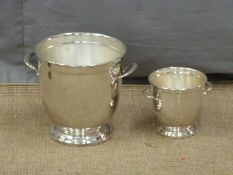 Plated champagne bucket, height 21cm and similar ice bucket