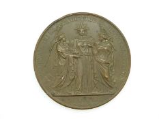 Napoleon III commemorative bronze medal 12 Juin 1860 by Oudine commemorating the annexation of