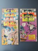 Seven DC Comics Batman comprising 162, 165-167, 169, 174 and 189 Fright of the Scarecrow.