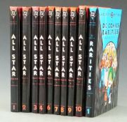 Ten DC Archive Editions comic books comprising All Star Comics volumes 1-10 (missing 5) and DC