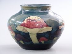 Moorcroft vase decorated in the Claremont pattern, signed to base, H12.5cm Diameter 16cm