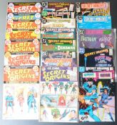 Nineteen Secret Origins comprising 1-7, Giant 8 and 4, 15-18, 26, 28, 30, 44, 46 and 49.