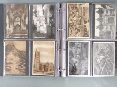 Album of approximately 80 vintage postcards including Stroud, Chalford, Amberley, Nailsworth,