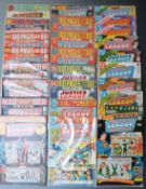 Twenty-five DC comics comprising Justice League of America 100 Page Super Spectacular 17, 110 x3,
