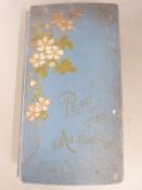 A large Edwardian postcard album containing approximately 450 cards, a wide range with topographical