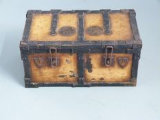 Huntley & Palmers biscuit tin formed as a casket, length 19.5cm