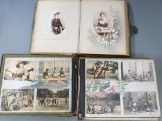 Japanese postcard album with a range of similar postcards including Kobe temple and other scenes,