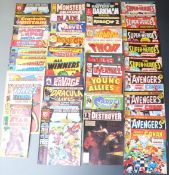 Fifty-seven Marvel comics including The Avengers, Star Heroes, Rampage, Secret Wars, Overkill,