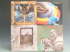 Approximately 100 albums, mostly Rock, including Led Zeppelin, Black Sabbath, ELO, Queen etc