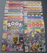 Fourteen Marvel Comics 2001 A Space Odyssey 1-10 and duplicates of 1, 2, 3 and 8.